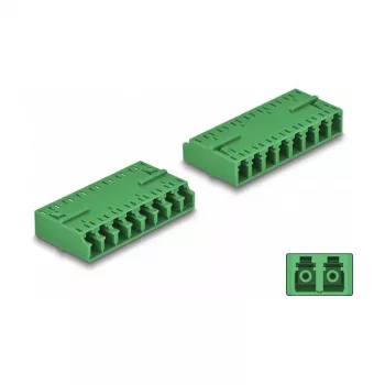 DeLOCK glasvezelkoppeling HD LC octuplex bus naar LC octuplex bus groen
