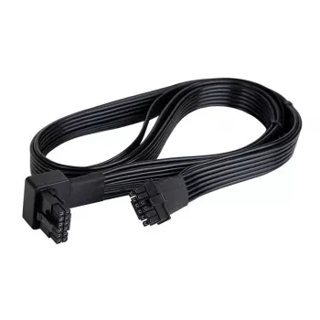 SilverStone SST-PP14-90 12VHPWR-kabel, 90 graden, 650 mm, zwart