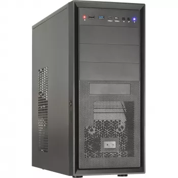 Computerkast Inter-Tech ATX IT-8862 Plaid, kleur zwart