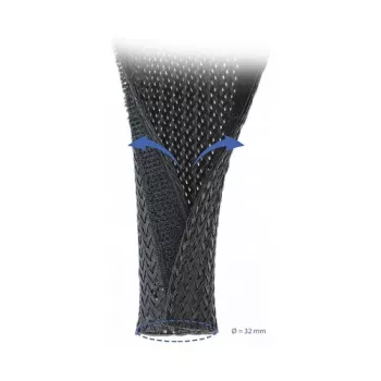 Gevlochten slang DeLOCK 19059 10 m x 32 mm zwart