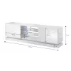 Cama Meble QIU 160 tv-kast, MDF, wit hoogglans