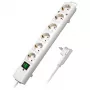 Brennenstuhl Comfort-Line Plus stekkerdoos 6-voudig met platte stekker wit 2 m