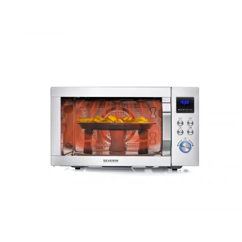 Combimagnetron SEVERIN MW 7918, vrijstaand, 25 L, 900 W, LED-display, zilver