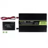 Spanningsomvormer Green Cell INV07, DC 12 V naar AC 230 V, 300 W, 50 Hz, Type-C-stekker, zwart