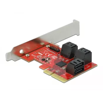 SATA PCI Express x4-kaart DeLOCK 6 poorten low profile formfactor