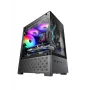 Mini-tower-pc-behuizing TACENS Mars Gaming MC-SE2 — Mini-ITX / Micro-ATX, zwart, zijvenster, bodemvoeding, ondersteunt 2x2,5 inch + 1x3,5 inch