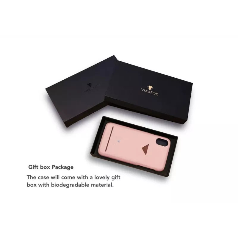 VixFox telefoon-achterkant voor iPhone XSMAX met kaarthouder, roze