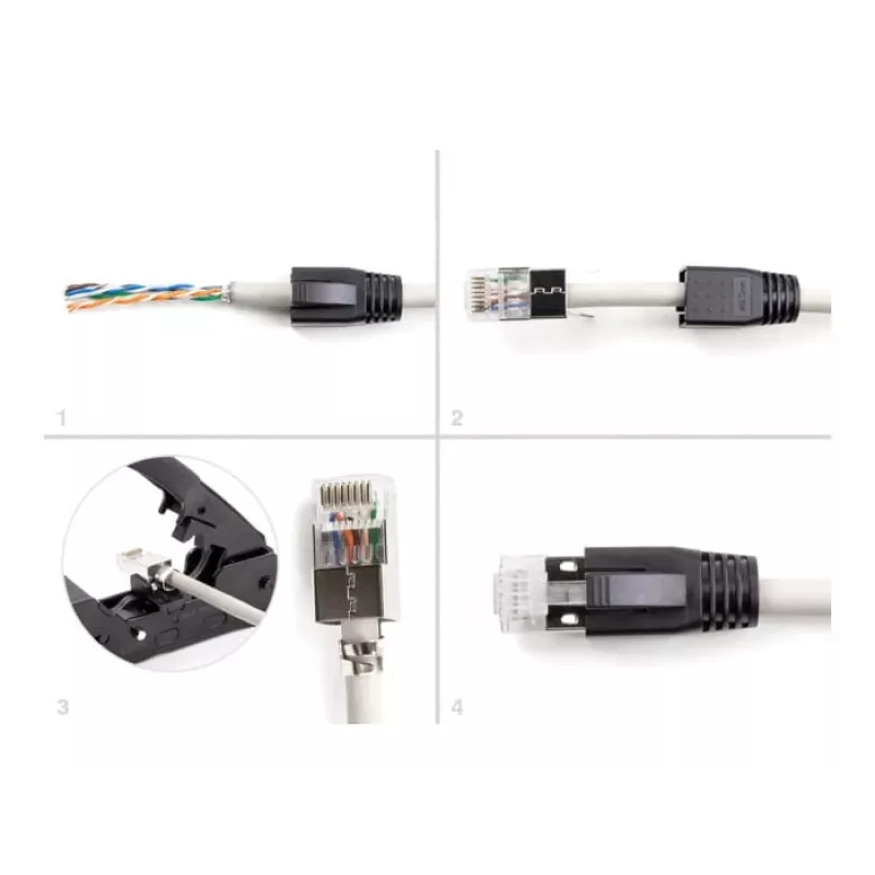DeLOCK 66903 kabelverbinder RJ-45 zwart metaalachtig stekker 25 stuks