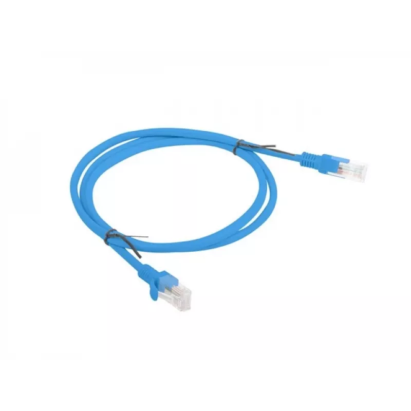 LANBERG netwerkkabel Cat5e U/UTP RJ-45–RJ-45 blauw 1 m, CCA-ader