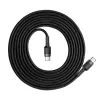 USB-kabel Baseus Cafule 2m USB C zwart grijs