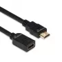 HDMI-verlengkabel MediaRange MRCS256, HDMI 2.0, 18 Gbit/s, ARC, HDMI Type-A stekker naar bus, 2 m, zwart