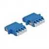 DeLOCK LC Quad female naar LC Quad female glasvezelkoppeling, Singlemode, blauw, 2 stuks