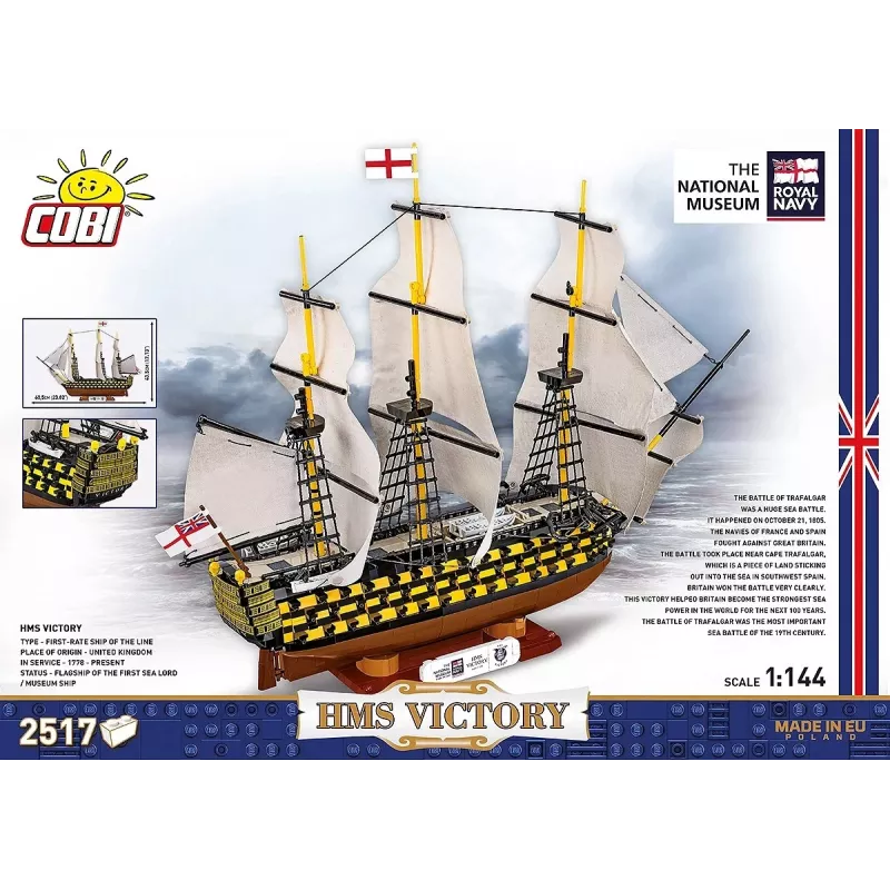 Bouwset Cobi HMS Victory — 2.517 onderdelen, gedetailleerd historisch zeilschipmodel