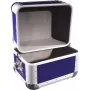 Roadinger platencase 3011003B aluminium donkerblauw afgerond – vinyl- of mediakoffer