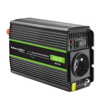 Qoltec Monolith voedingsadapter/omvormer auto 600 W zwart