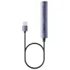 USB-hub Unitek H1208CGY01 — 4-poorts USB 3.0 (5 Gbit/s), achterwaarts compatibel met USB 2.0, aluminium