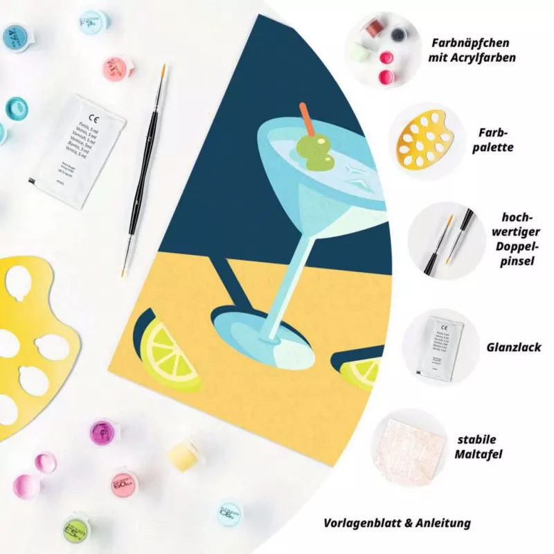 Schilderset Ravensburger CreArt Mocktail Lemon – schilderen op nummer set
