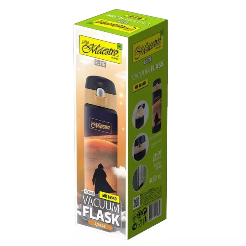 Thermobeker Maestro MR-1634-D 400 ml Space, geïsoleerde roestvrijstalen drinkbeker
