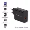 Qoltec 51716 wandlader 63 W, USB-C PD + USB QC 3.0, 5-20 V 1,5-3 A, zwart