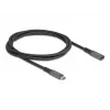 DeLOCK USB-verlengkabel USB Type-C stekker naar bus 10 Gbit/s 1 m grijs metaal