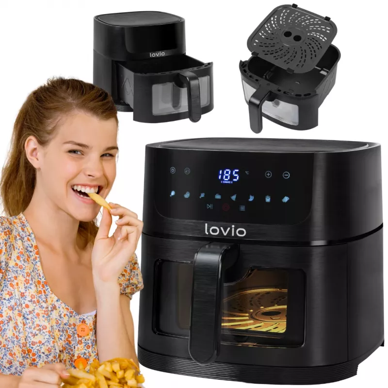 Lovio LVAF002BK PureFry XL Smart 6L zwart