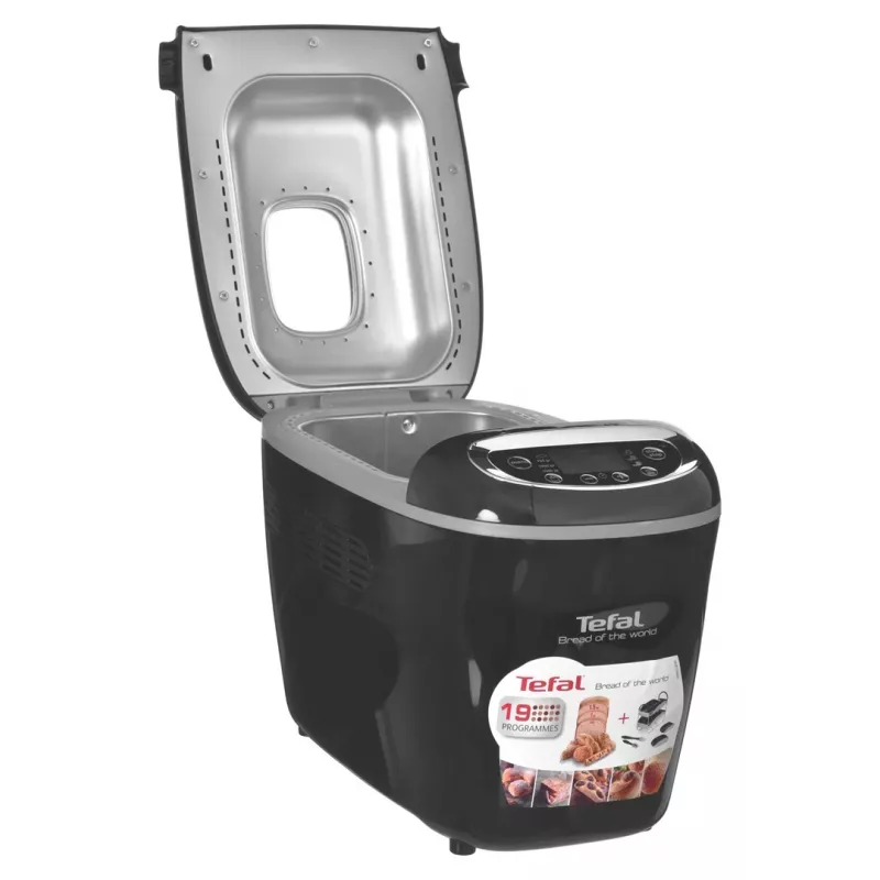 Broodmachine Tefal PF611838 — 1600 W, 1,5 kg capaciteit, 19 programma's, touchbediening, zwart