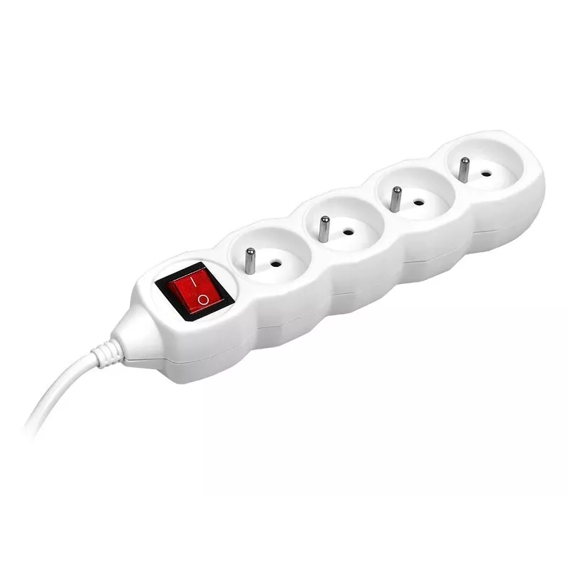 PowerWatch 3 m (4 stopcontacten) wit met aan/uit-schakelaar