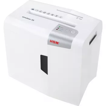Papiervernietiger HSM X5 partikelsnede P-4, 22 cm werkbreedte, 4,5 mm deeltjes, capaciteit 5 bladen, 18 l bak