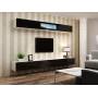 Cama kast VIGO 90 gesloten 90/35/32 wit/zwart glanzend