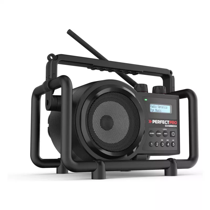 Perfectpro DABBOX bouwradio DAB+ FM AUX Bluetooth schokbestendig