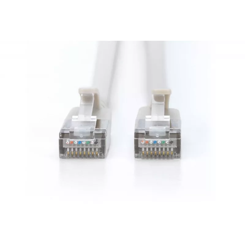 slank patchkabel DIGITUS CAT6A F-FTP, 7 m, grijs, RJ-45–RJ-45, 10 Gbit/s