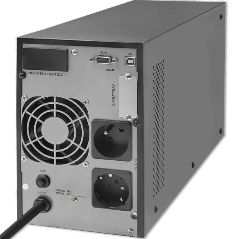 Uninterruptible power supply QOLTEC 53981 on line 2kVA, 2000 VA capaciteit