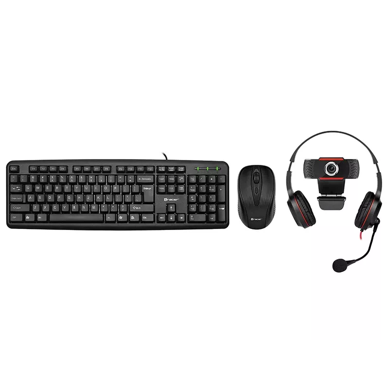 Tracer 4in1 Multi Office Set 46695: USB-toetsenbord, draadloze muis, webcam, koptelefoon