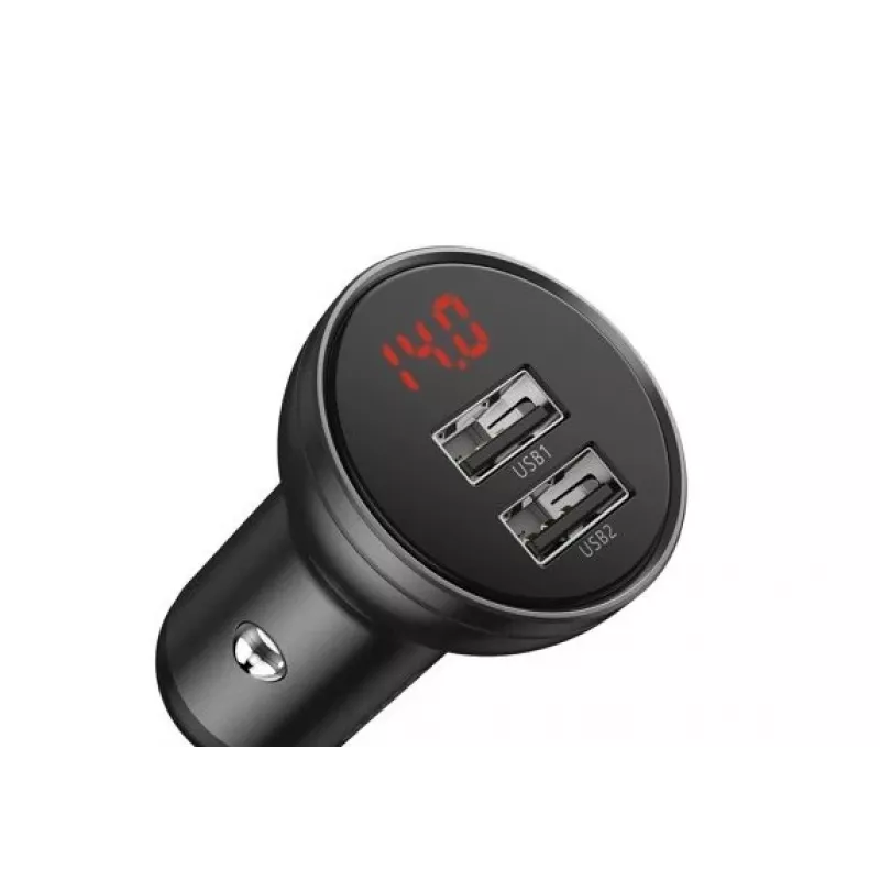 Baseus CCBX-0G mobiele oplader universeel zwart, grijs, sigarettenaansteker voor in de auto