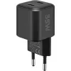 Wandlader GOOBAY 75333 — universele AC-USB-C-oplader voor binnen, 2x USB-C, 35 W, zwart
