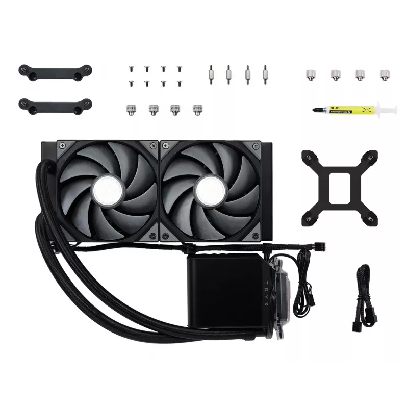 TRYX PANORAMA 240 processor vloeistofkoelingsset 12 cm zwart 1 stuk