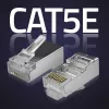 Modulaire RJ45-stekker QOLTEC 54554 CAT5e FTP, 100 stuks, zilver, kunststof, 11×22×18 mm