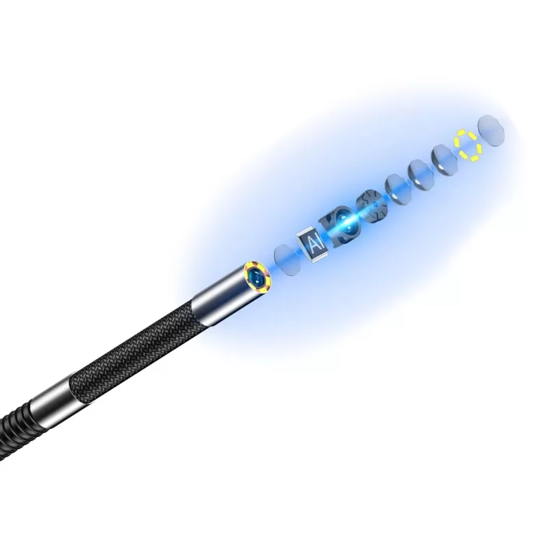 Ulefone uSmart E03 UF-EC03 endoscoopcamera, 1280x720 HD, in twee richtingen 180° bestuurbare sonde, 6 leds, IP67, 1 m halfstijve kabel