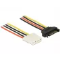 Interne stroomkabel DeLOCK 60136 0,2 m SATA 15-polig naar Molex 4-polig