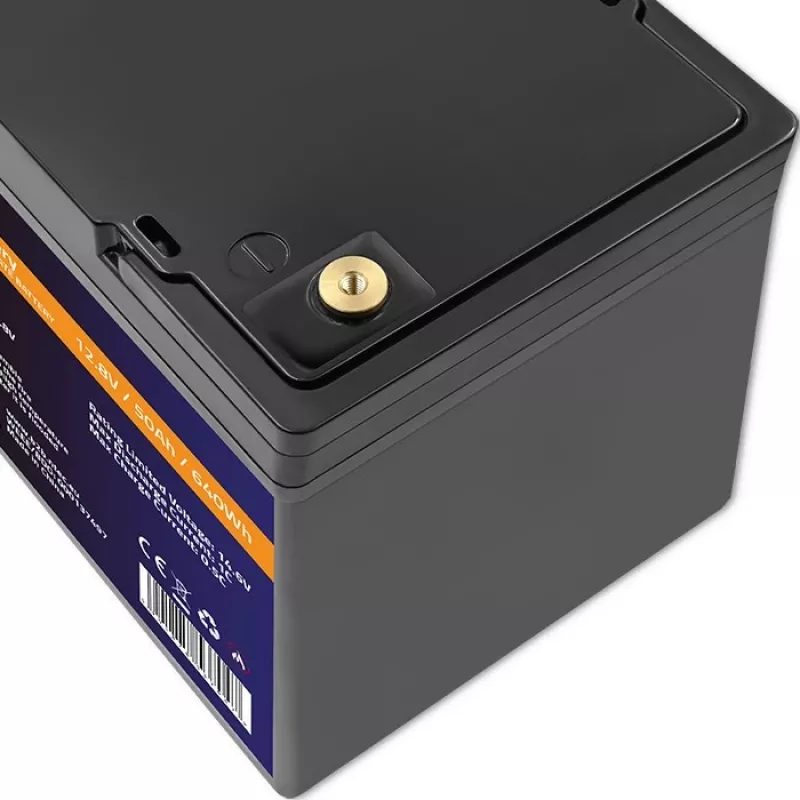 LiFePO4-batterij QOLTEC 12,8 V 50 Ah (model 53704) voor backup en energieopslag