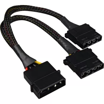 Sharkoon SATA Y-stroomadapter 4P Molex 0,15 m zwart – digitaal/data – stroomvoorziening