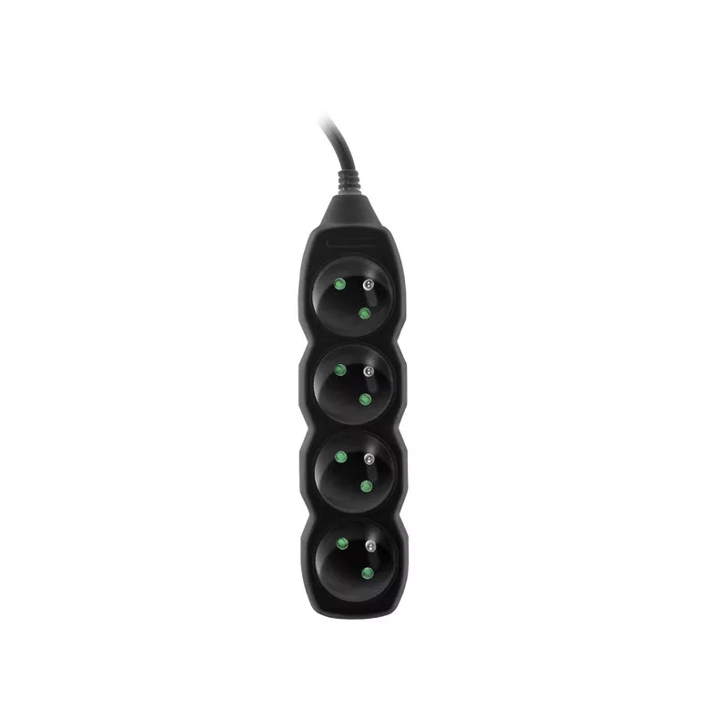 Tracer PowerCord verlengsnoer, 4 stopcontacten, 3 m, zwart