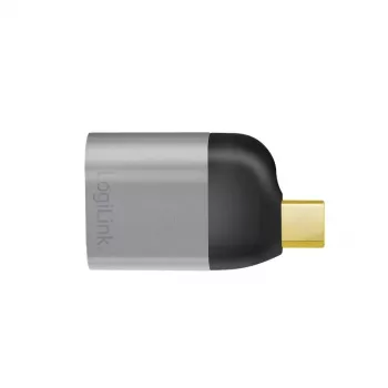 LogiLink CUA0204 USB-C naar DisplayPort-adapter zwart grijs