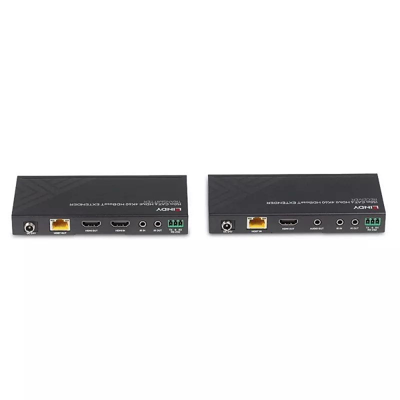 Lindy 38217 150 m Cat.6 HDMI 4K60-, IR- en RS-232-HDBaseT-extender, zender en ontvanger
