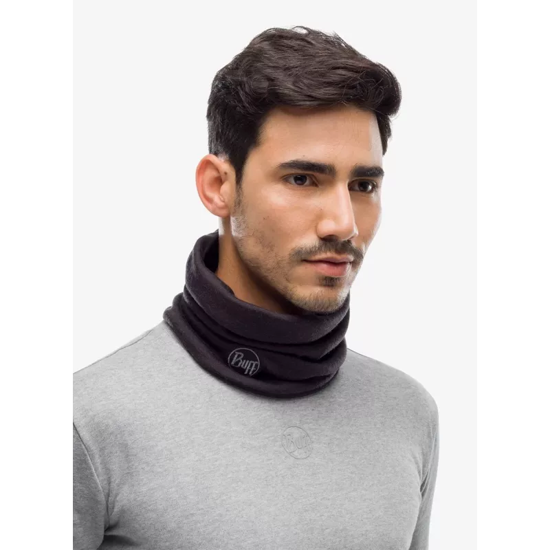 Nekwarmer Buff Multifunctional Sling Heavyweight Merino Wool — zwart, naadloos, stretch