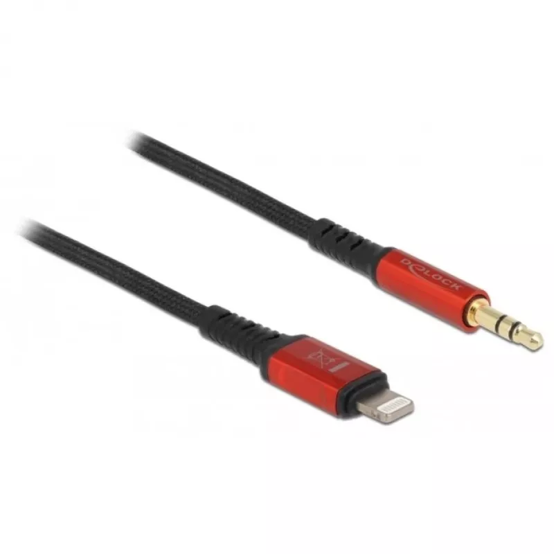 Audiokabel DeLOCK 86587 1,5 m 3,5 mm Lightning zwart