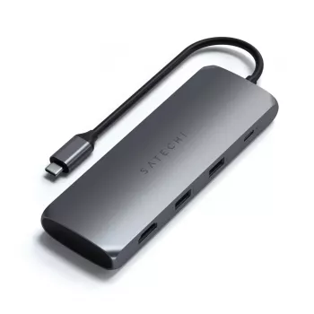 Satechi USB-C hybride multiport hub (4-in-1 adapter), space grey, ST-UCHSEM