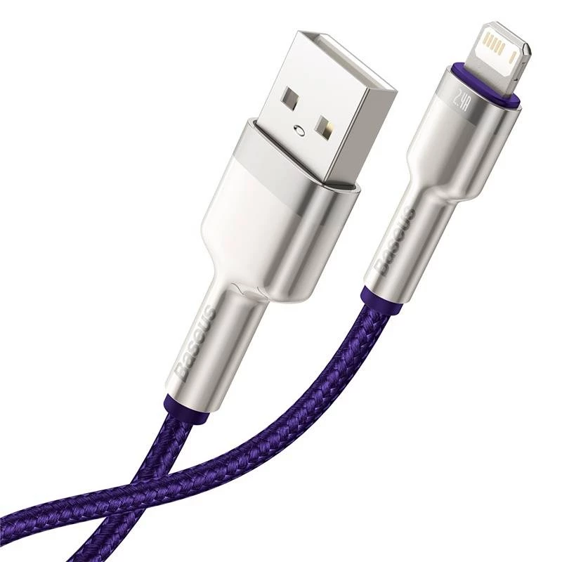 USB-A naar Lightning kabel Baseus 1 m — USB-datakabel, paars