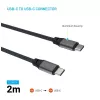 FIXED FIXDBM-CC2-GR magnetische gevlochten USB-C naar USB-C kabel, USB 2.0, gevlochten mantel, vaste lengte, grijs
