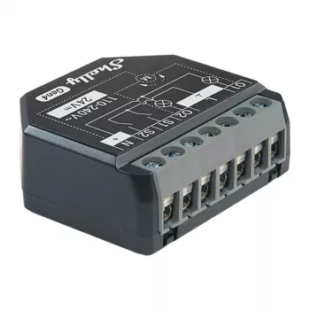 Shelly 2PM Gen4 rolluik-/jaloezieactor 2 kanalen, AC 110–240V, 2,4 GHz Wi‑Fi, 1,4 W, 8000 KB flash